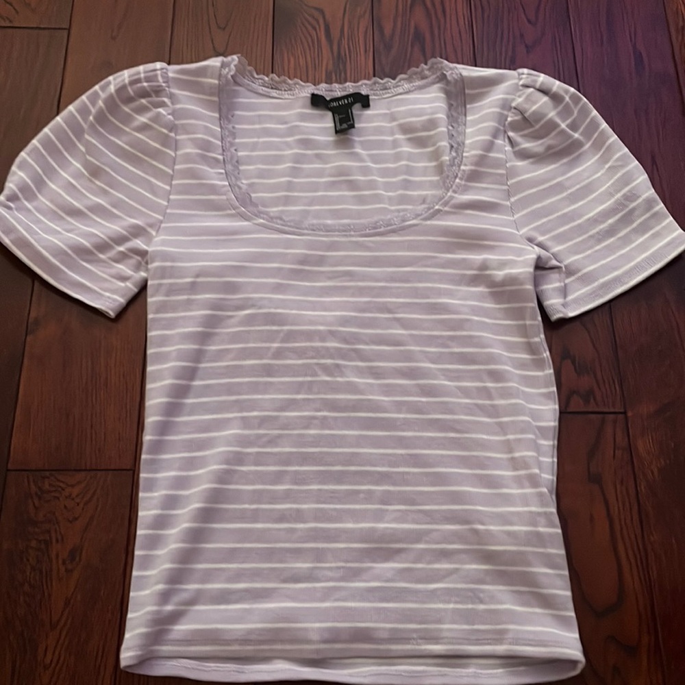 Forever 21 Laced Puffy Short Sleeve